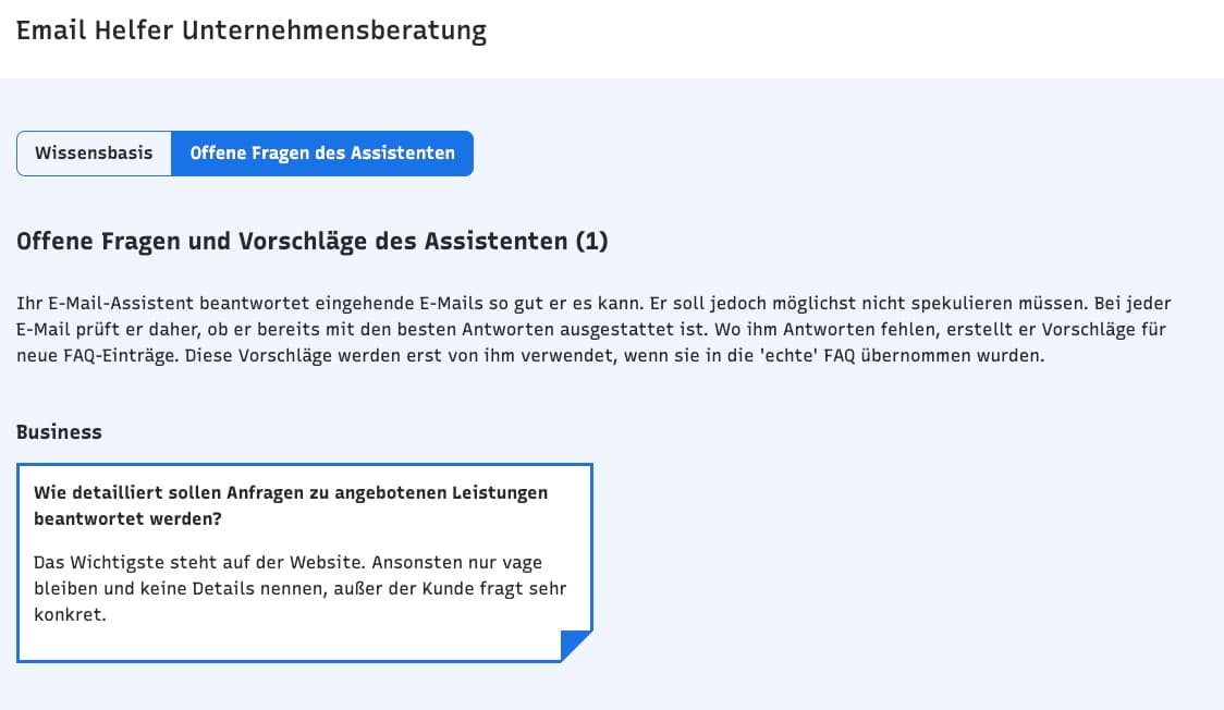 Kinamik Wissensbasis-Funktion